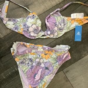 Cupshe womens 2 piece bathing suit, size medium